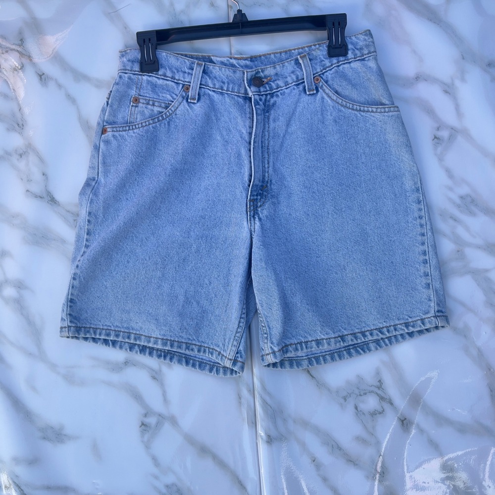 Vintage Levis 37967 Orange Tab Relaxed Fit Denim Shorts Light Wash 31 Waist